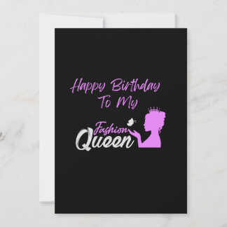 Tarjeta de cumpleaños de la Reina de la Moda