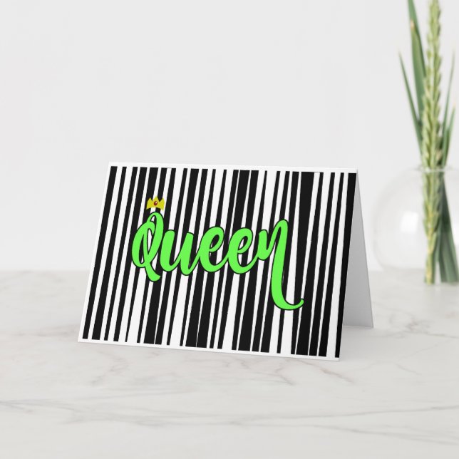 Tarjeta de cumpleaños de la reina (tamaño (Anverso)