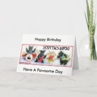 Tarjeta de cumpleaños de la roca de los escoceses