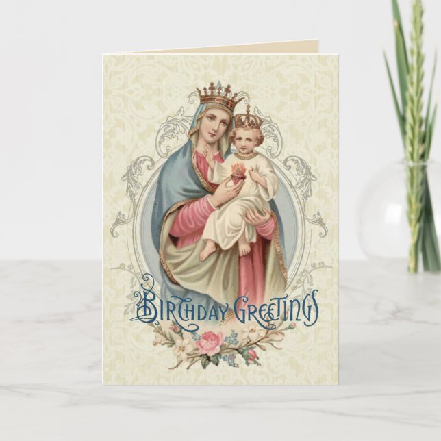 Tarjeta de cumpleaños de la Santísima Virgen María (Anverso)