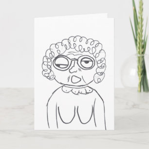 Tarjeta de cumpleaños de la señora mayor de