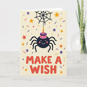 Tarjeta de cumpleaños de la telaraña caprichosa