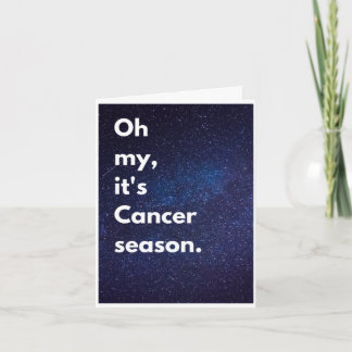 Tarjeta de cumpleaños de la temporada de cáncer