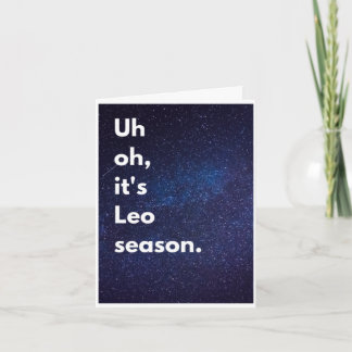 Tarjeta de cumpleaños de la temporada de Leo