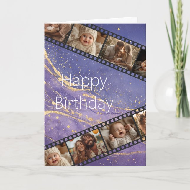 Tarjeta de cumpleaños de la tira de película de má (Anverso)