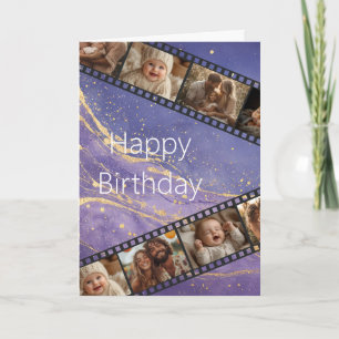 Tarjeta de cumpleaños de la tira de película de má