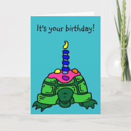 Tarjeta de cumpleaños de la tortuga