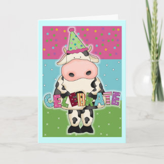 Tarjeta de cumpleaños de la vaca sagrada