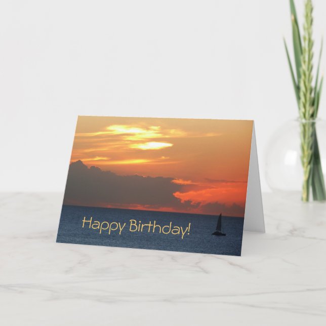 Tarjeta de cumpleaños de la velera Sunset (interio (Anverso)