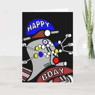 Tarjeta de cumpleaños de la vespa de la MOD