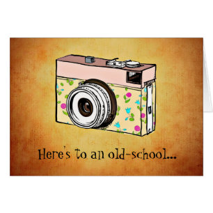 Tarjeta de cumpleaños de Lady Photographer Camera