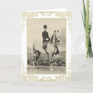 Tarjeta de cumpleaños de Lady sidesaddle