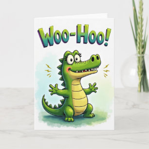 Tarjeta de cumpleaños de lagarto caprichoso