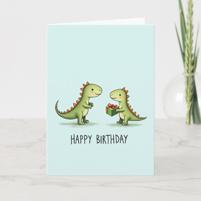 Tarjeta de cumpleaños de lagarto dulce (Anverso)