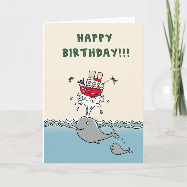 Tarjeta de cumpleaños de las ballenas (Anverso)