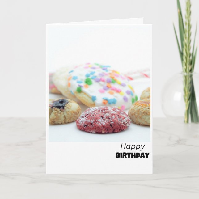 Tarjeta de cumpleaños de las cookies de Sprinkle (Anverso)