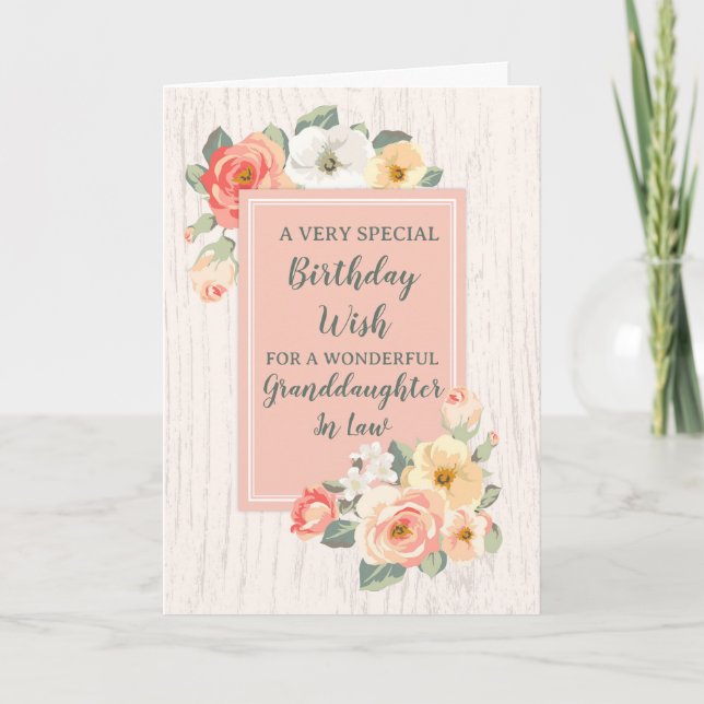 Tarjeta De Cumpleaños De Las Flores De Engranaje (Anverso)