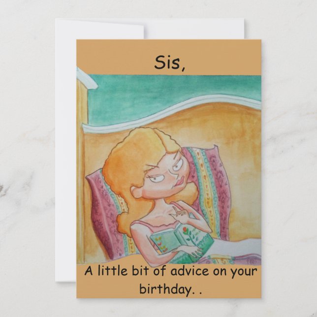 Tarjeta de cumpleaños de las hermanas (Anverso)