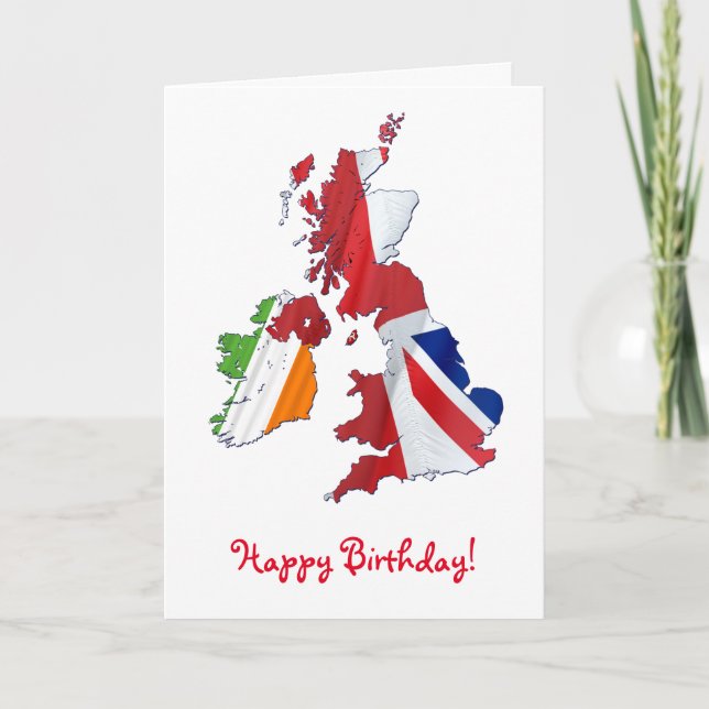 TARJETA DE CUMPLEAÑOS DE LAS ISLAS BRITÁNICAS PERS (Anverso)