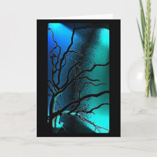 Tarjeta de cumpleaños de las luces de árbol