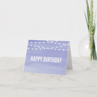 Tarjeta de cumpleaños de las luces de cadena de co