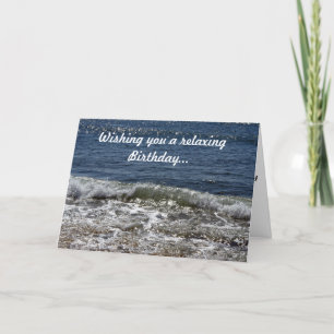 Tarjeta de cumpleaños de las ondas que calma