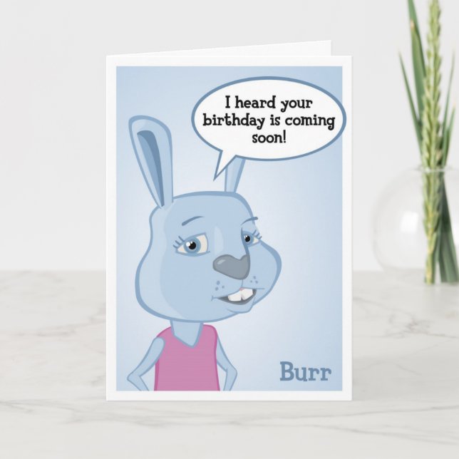 Tarjeta de cumpleaños de las rebabas (Anverso)