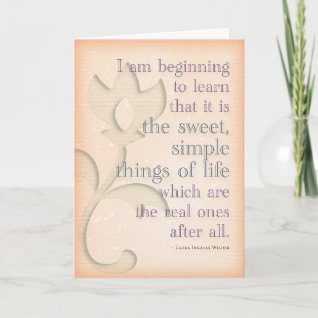 Tarjeta de cumpleaños de Laura Ingalls Wilder (Anverso)