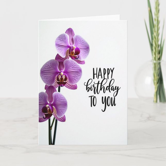 Tarjeta de cumpleaños de lavanda (Anverso)