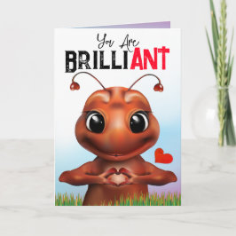 Tarjeta de cumpleaños de lengua de Rótulo Ant Pun