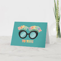 Tarjeta de cumpleaños de lentes de arco iris