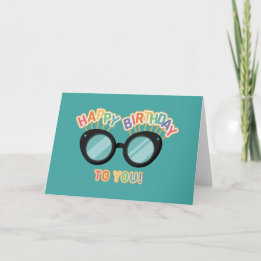 Tarjeta de cumpleaños de lentes de arco iris