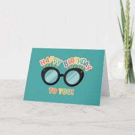 Tarjeta de cumpleaños de lentes de arco iris