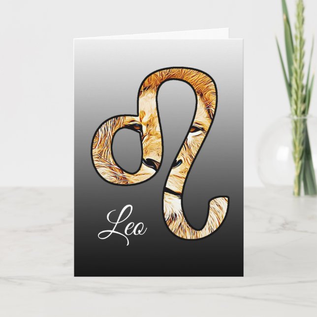 Tarjeta de cumpleaños de Leo del Rótulo del (Anverso)