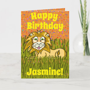 Tarjeta de cumpleaños de León Feliz