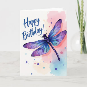 Tarjeta de cumpleaños de libélula