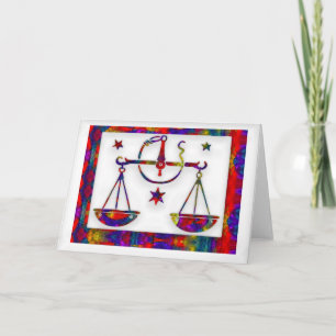 Tarjeta de cumpleaños de Libra