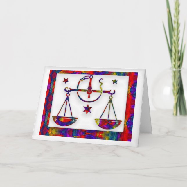 Tarjeta de cumpleaños de Libra (Anverso)