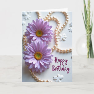 Tarjeta de cumpleaños de lila serena