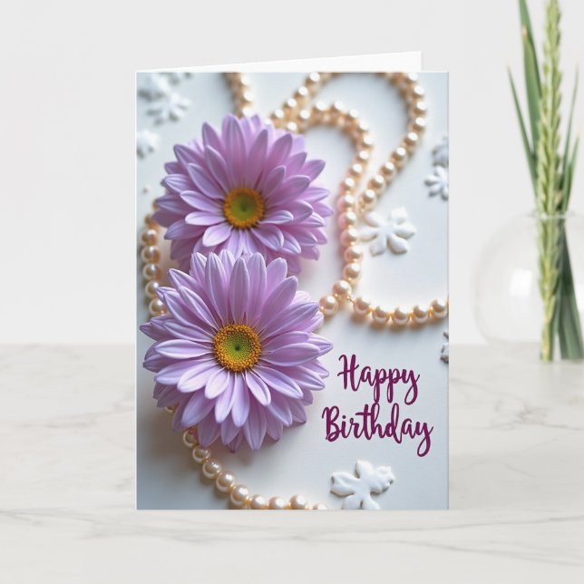 Tarjeta de cumpleaños de lila serena (Anverso)