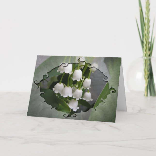 Tarjeta De Cumpleaños De Lily Of The Valley (Anverso)