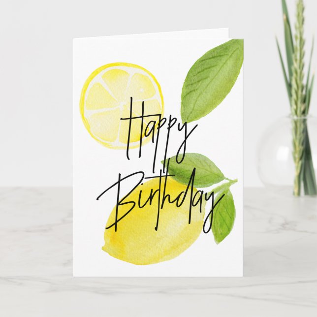 Tarjeta de cumpleaños de limón (Anverso)