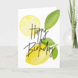 Tarjeta de cumpleaños de limón