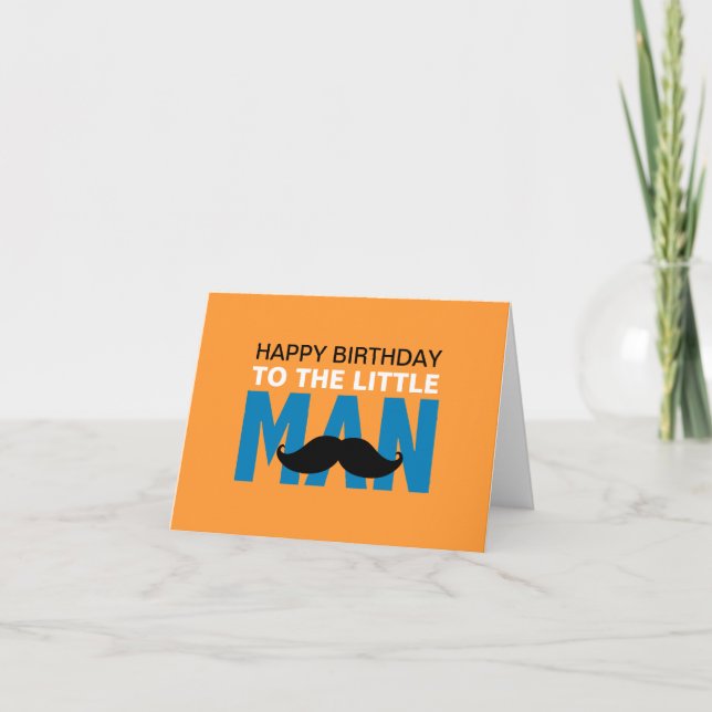 Tarjeta de cumpleaños de Little Man (Anverso)