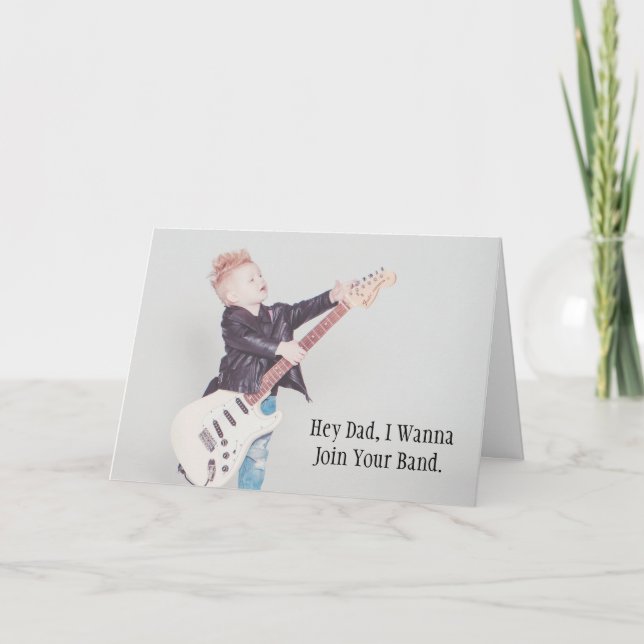 Tarjeta de cumpleaños de Little Rocker Guitarist (Anverso)
