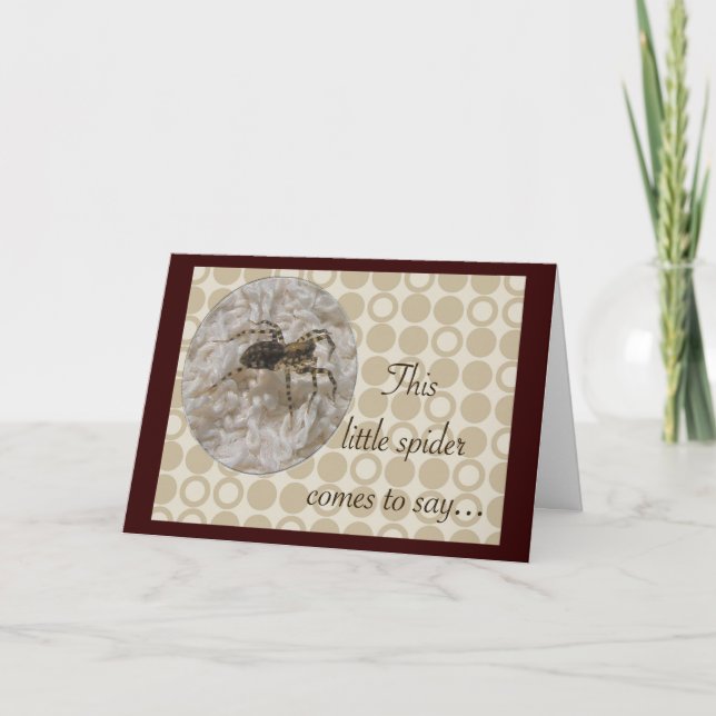 Tarjeta de cumpleaños de Little Spider (Anverso)