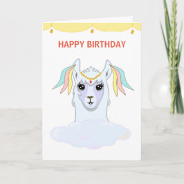 Tarjeta de cumpleaños de Llama