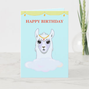 Tarjeta de cumpleaños de Llama