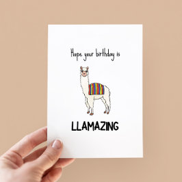 Tarjeta de cumpleaños de Llama divertida