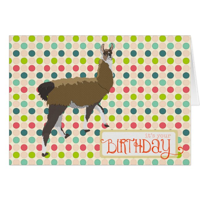Tarjeta de cumpleaños de llamada afortunada (Anverso (Horizontal))